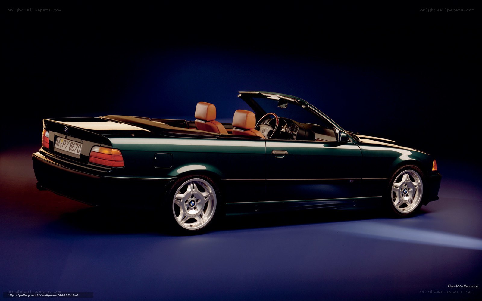 Green BMW convertible car