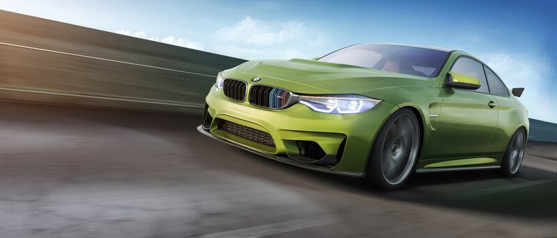 Green BMW M4 Coupe — Dynamic