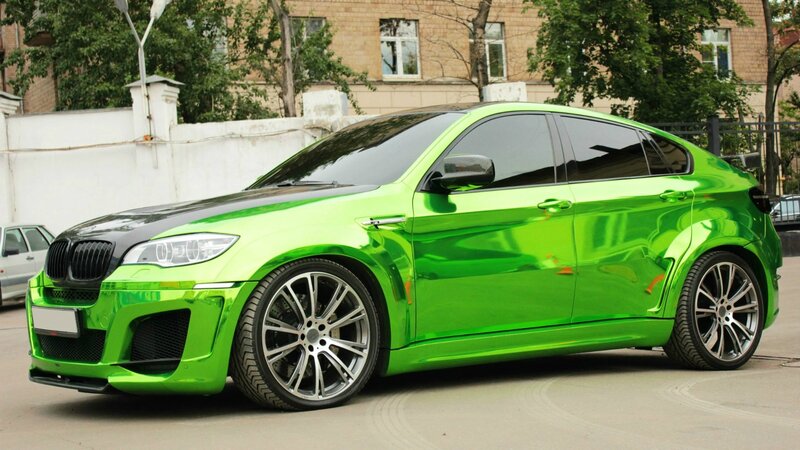 green BMW X6 sports car