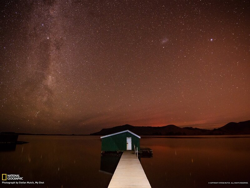 Green Boathouse on Dock
