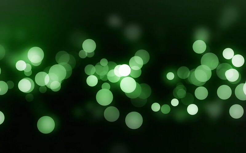 green bokeh light circles