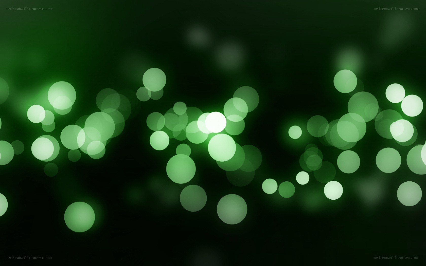 green bokeh light circles