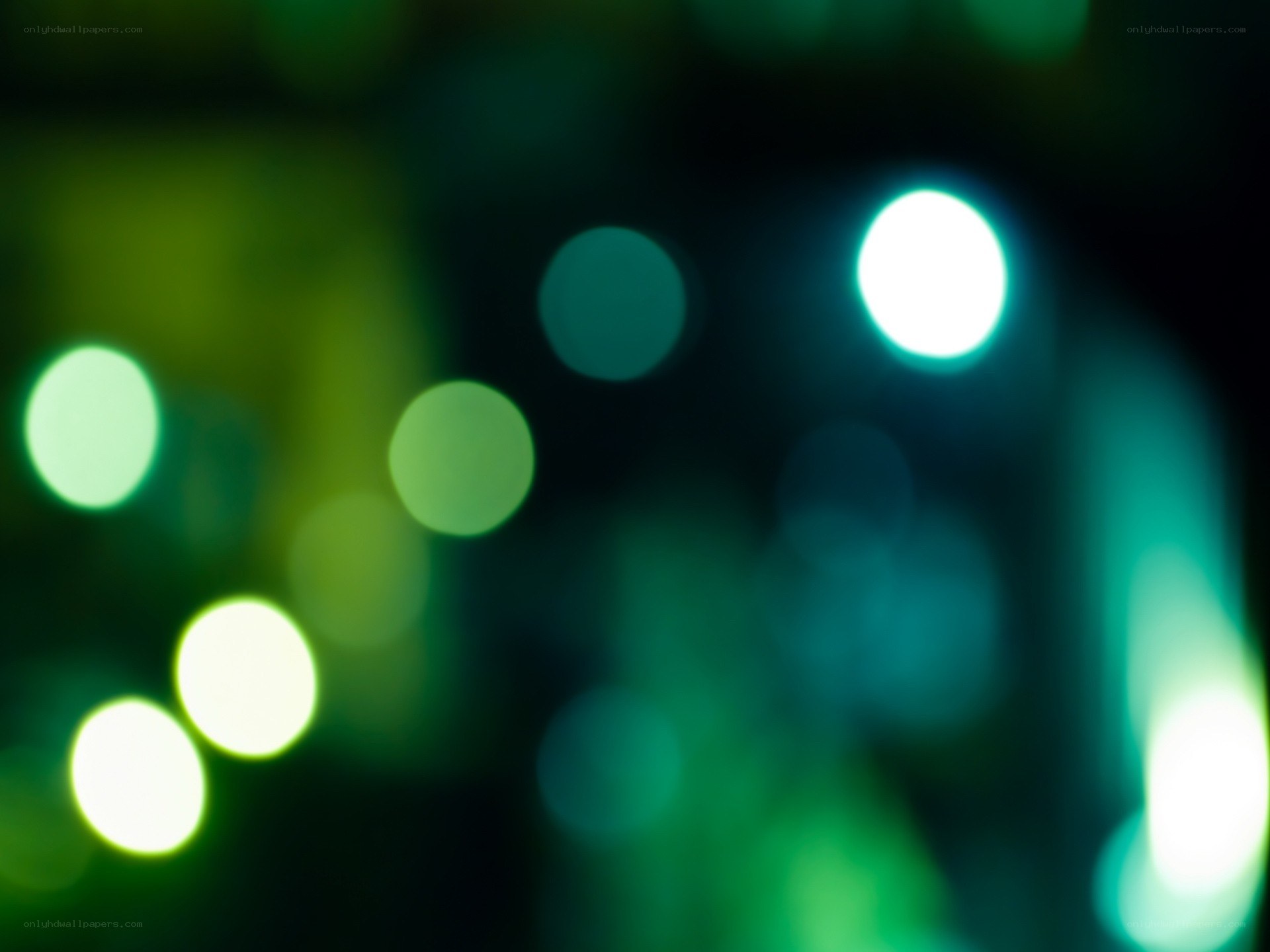green bokeh lights at night
