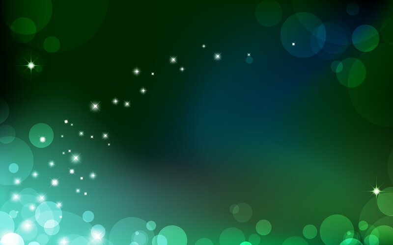 Green Bokeh Lights — Dreamy, Digital Art