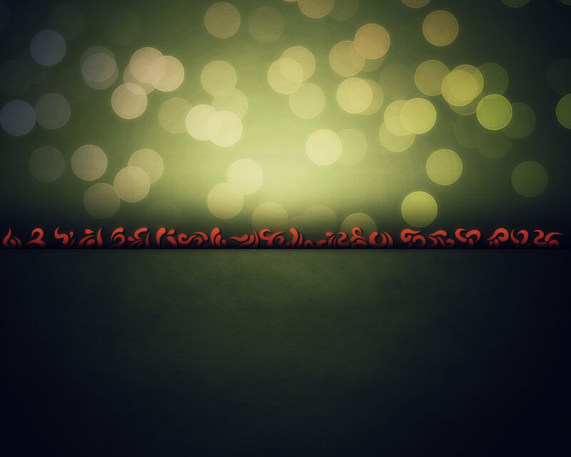 green bokeh lights with red pattern
