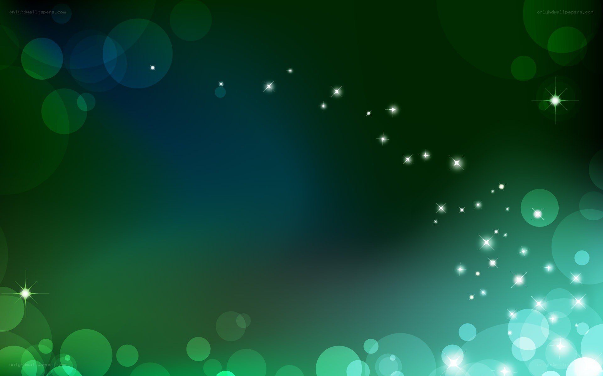 green bokeh with sparkles