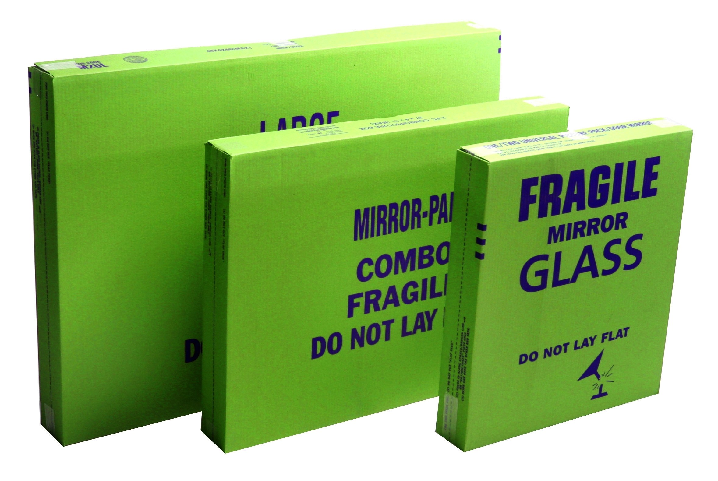 Green boxes for mirror and glass