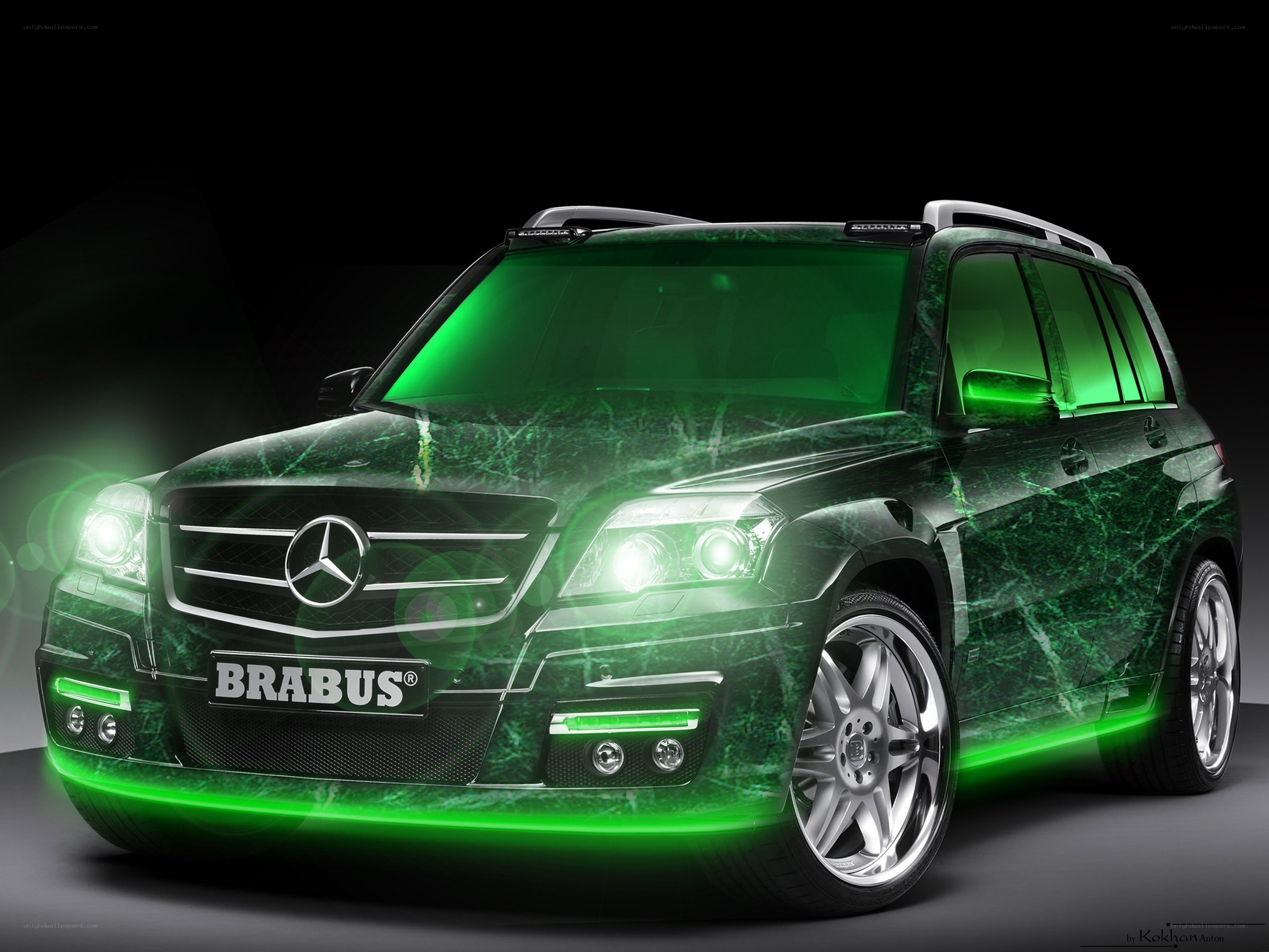 Green Brabus Mercedes SUV