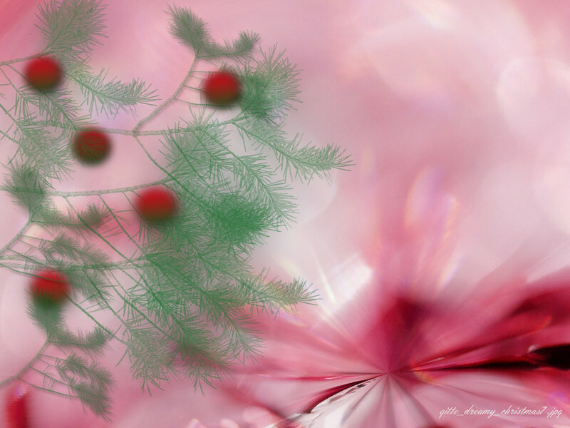 Green Branch with Red Berries