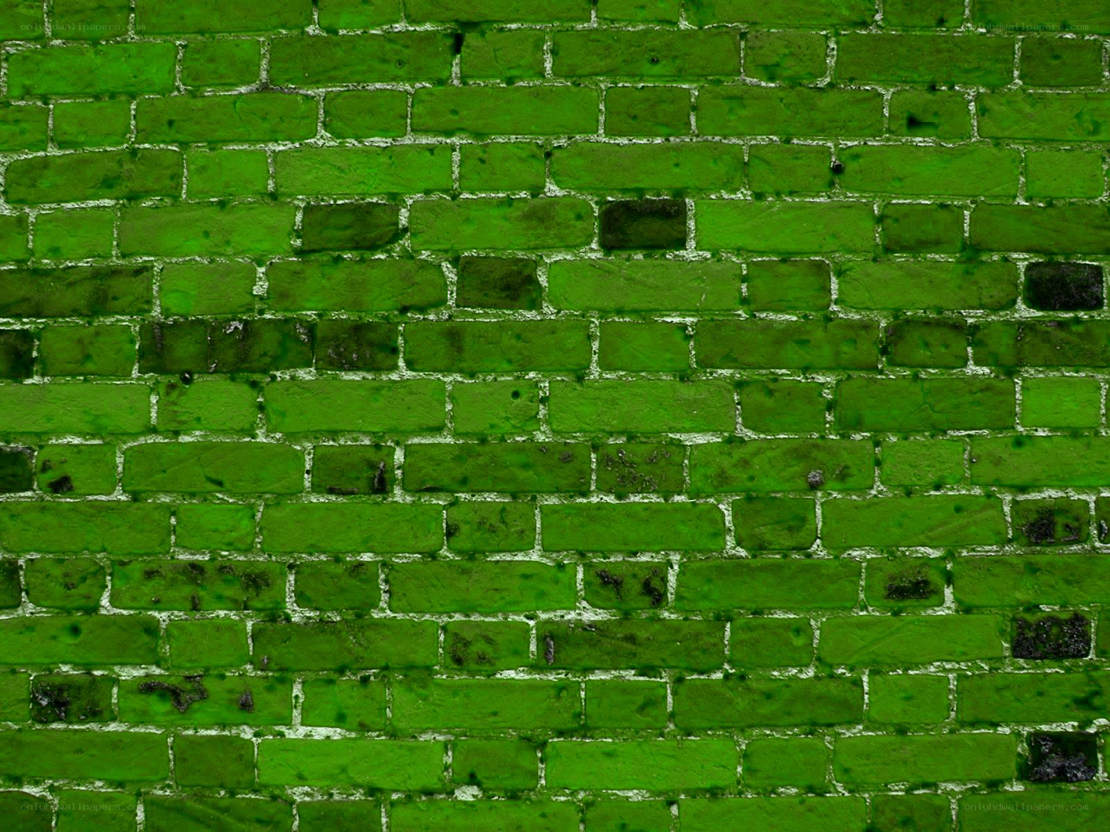 green brick wall texture