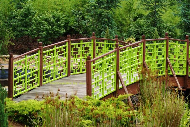 Green Bridge in Garden