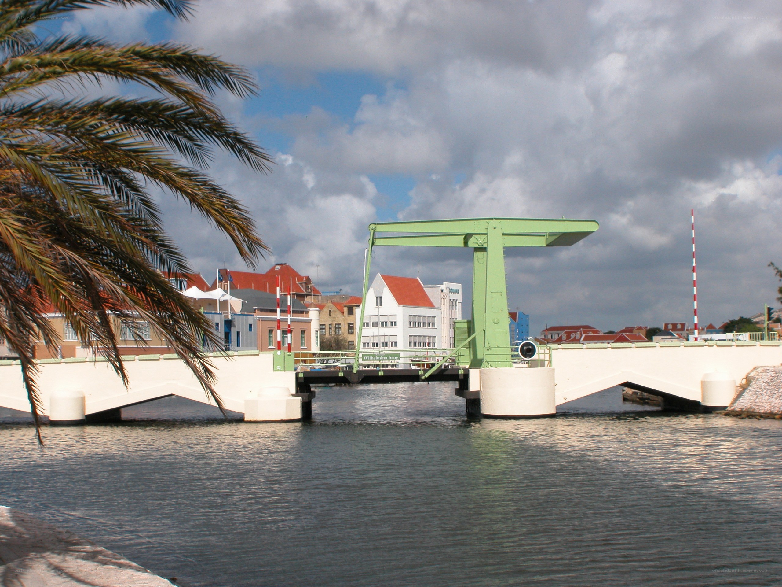 Green bridge over canal