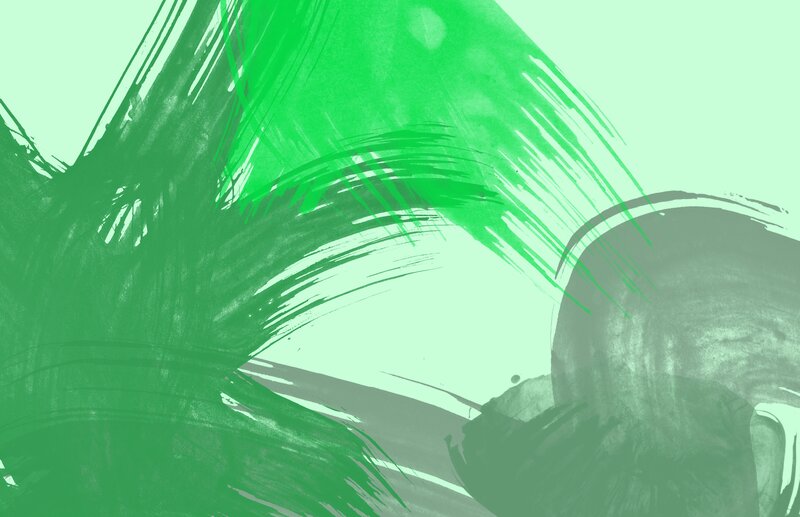 Green Brush Strokes