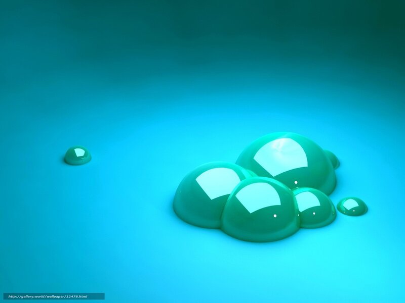 Green Bubbles on Blue Surface