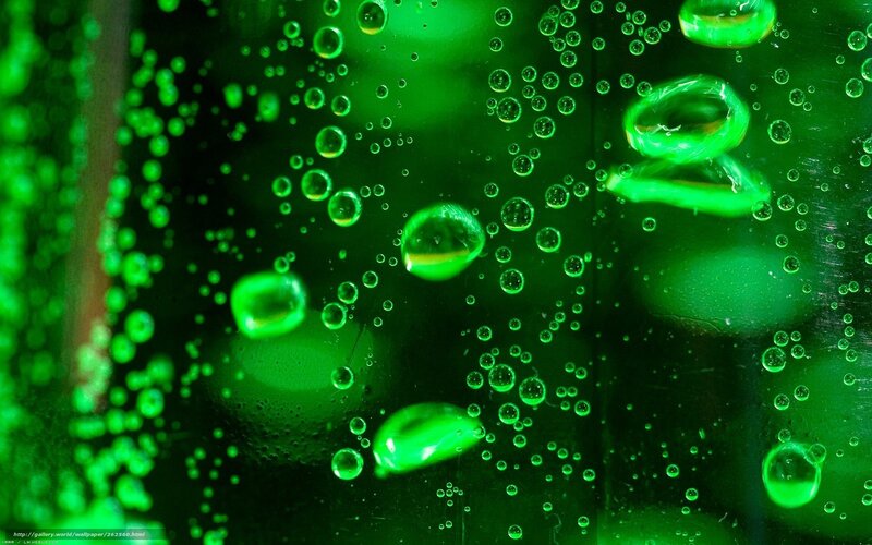 green bubbles on glass