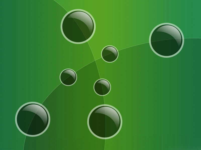 Green Bubbles on Gradient