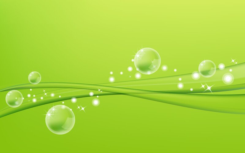 Green Bubbles on Wave