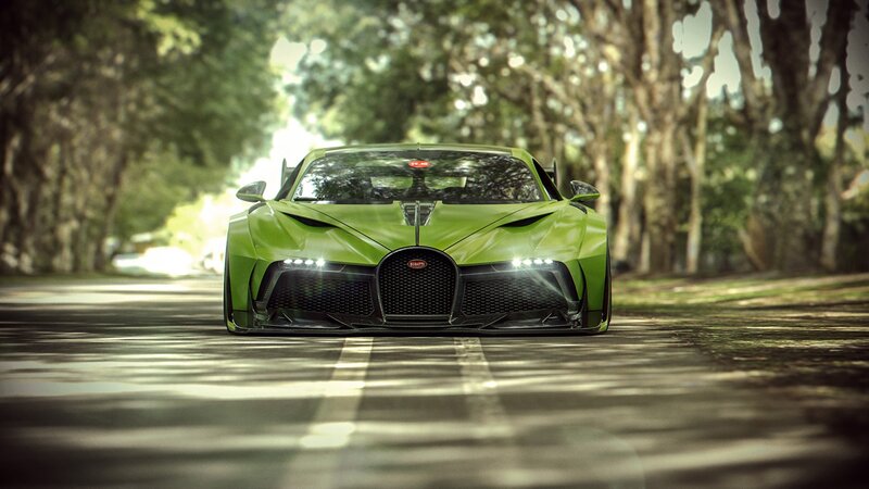 Green Bugatti Hypercar
