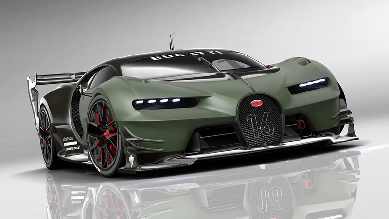 Green Bugatti Race Car