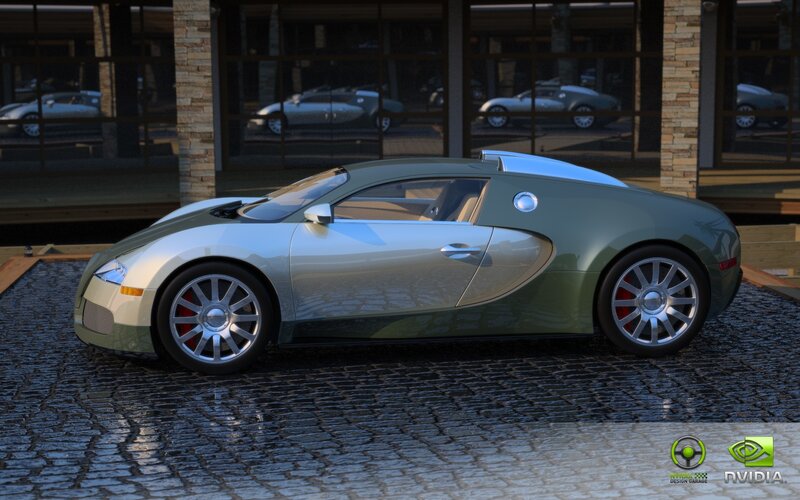 Green Bugatti Veyron