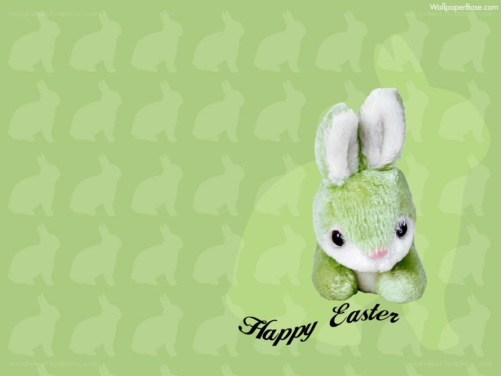 green bunny easter wallpaper