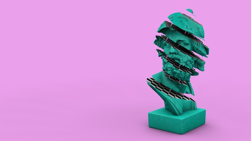 Green Bust Sculpture