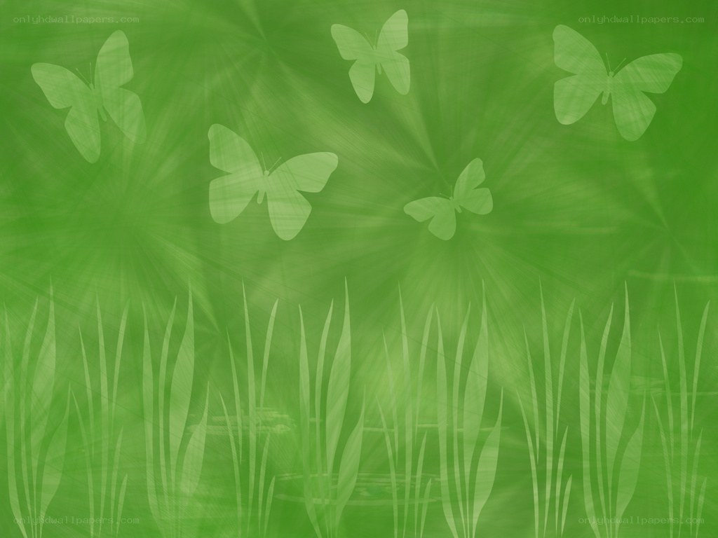 green butterflies in grass