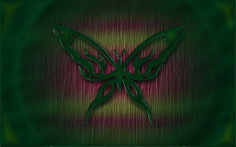 green butterfly design