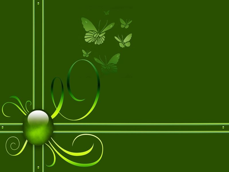 Green Butterfly Design — Calm