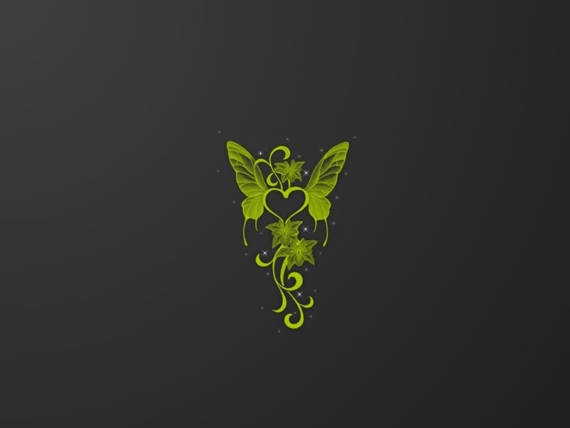 Green Butterfly Design — Serene
