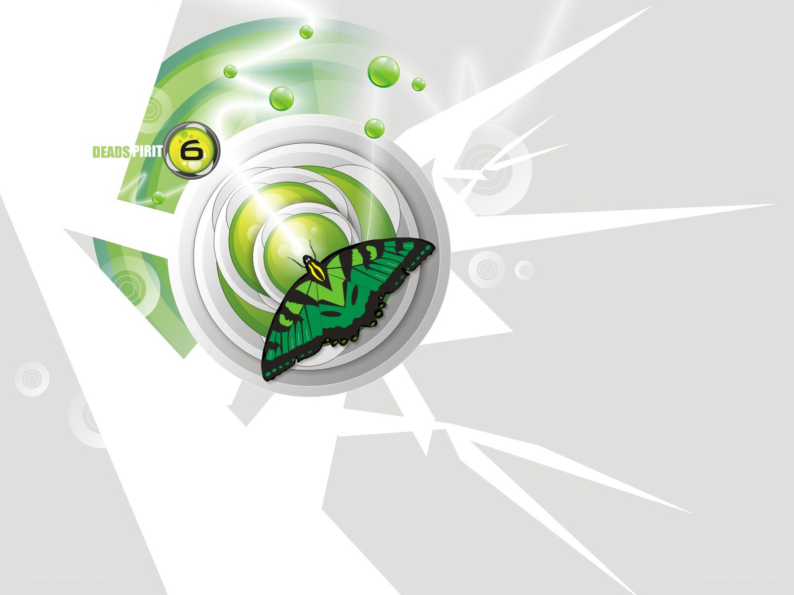 green butterfly digital art