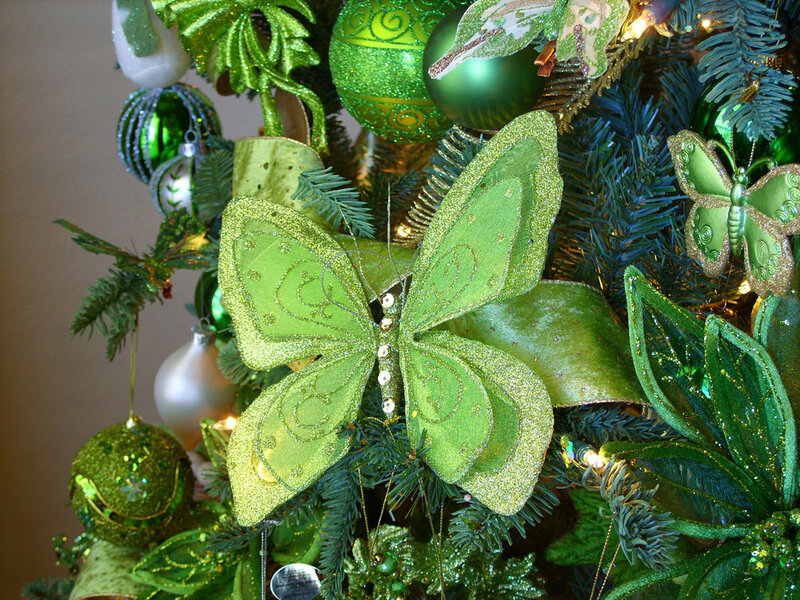 Green Butterfly Ornament