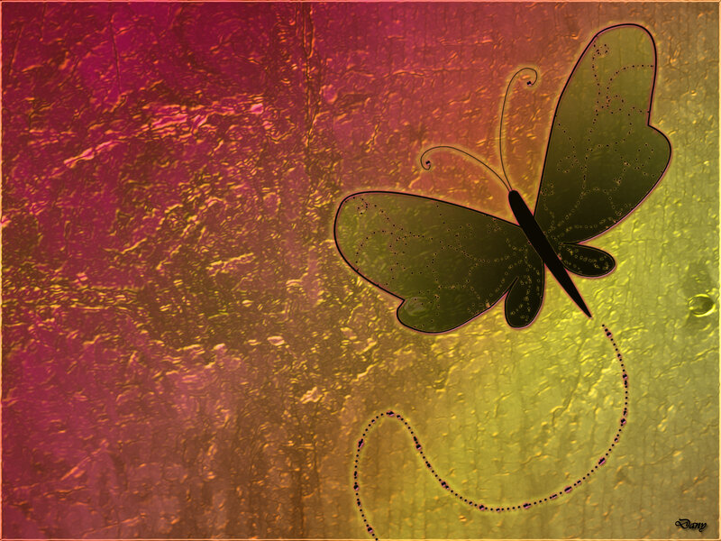 Green Butterfly — Red