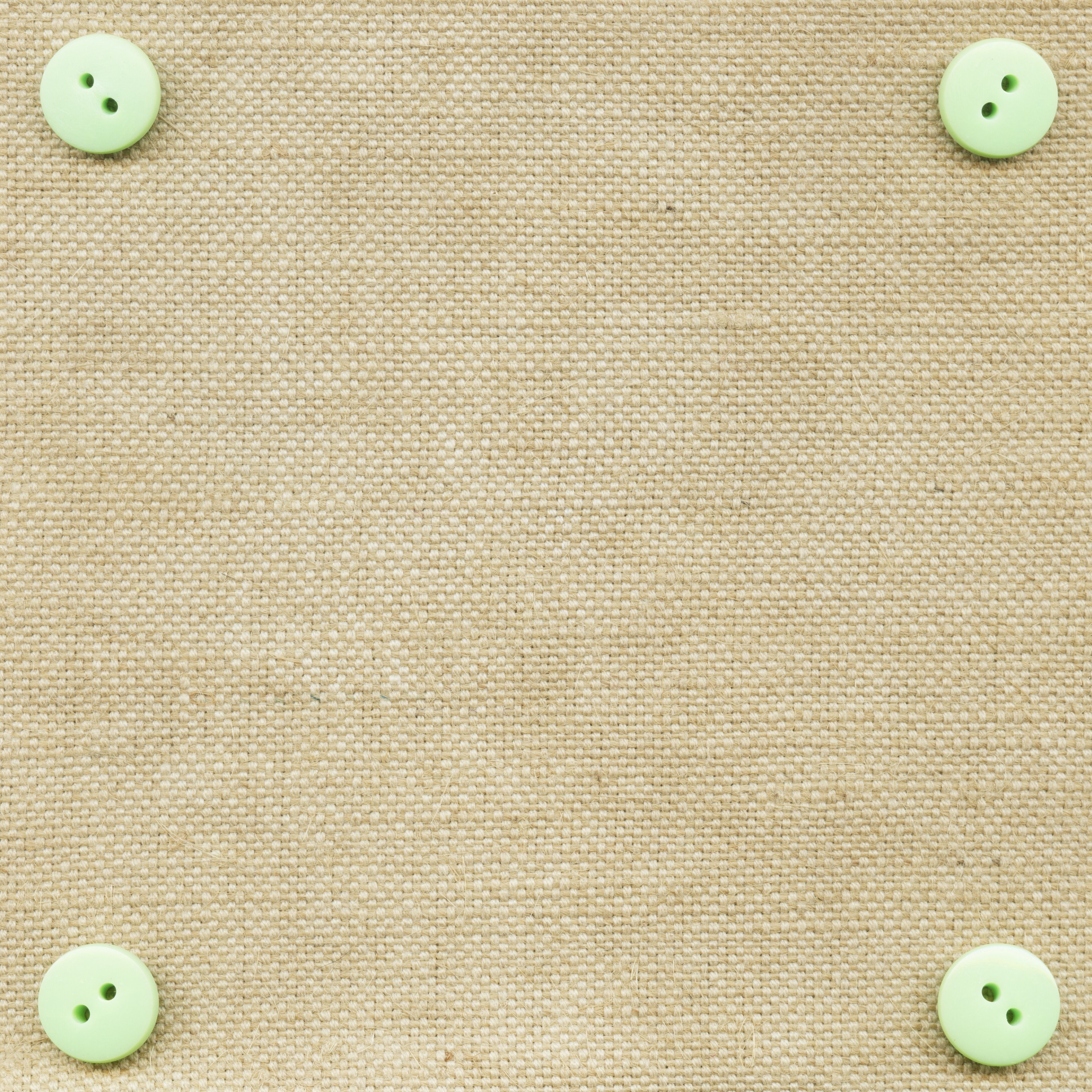 green buttons on burlap