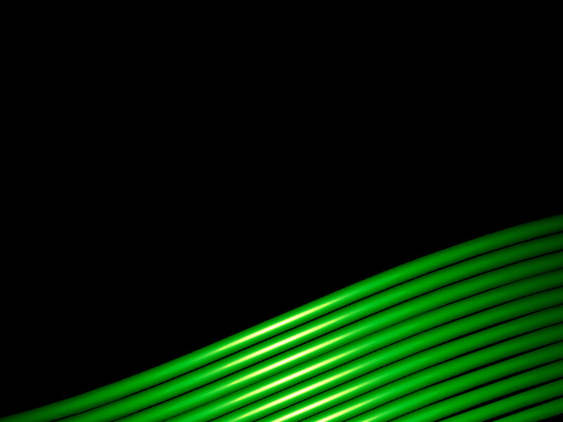 Green Cables on Black — Minimalist