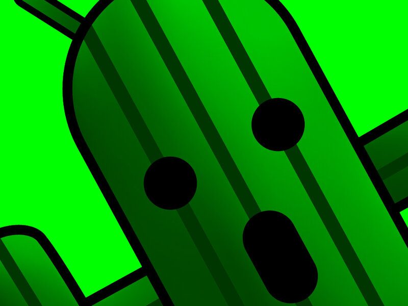 green cactus character