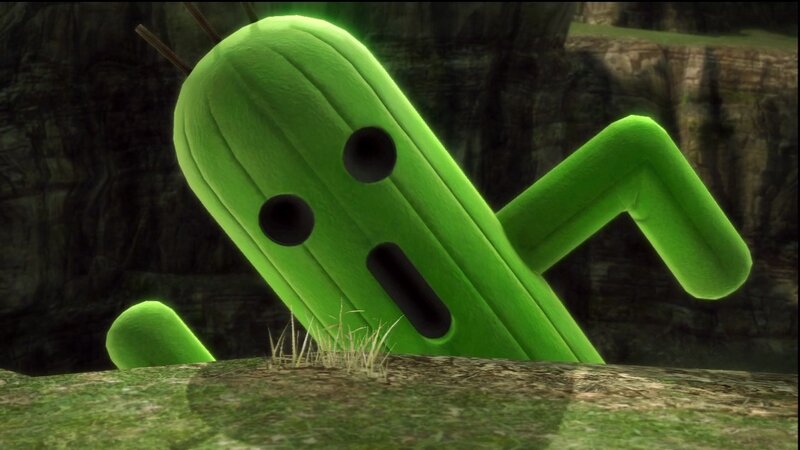 green cactus-like creature