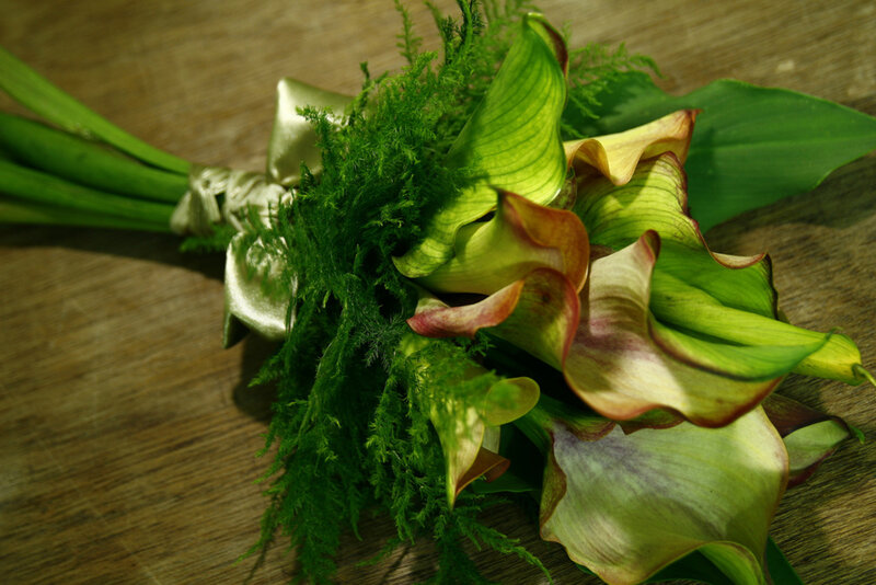Green Calla Lilies Bouquet