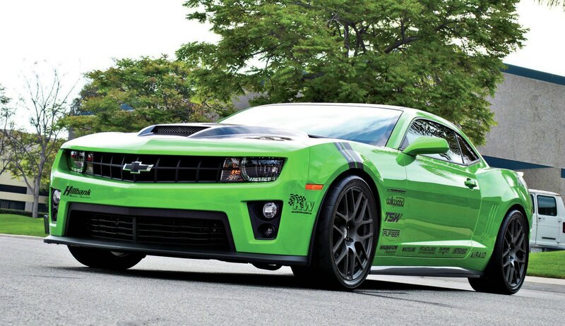 Green Camaro Car — Calm, Afternoon