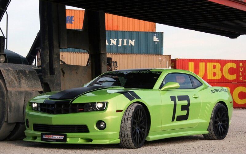 Green Camaro Car — Lime Green, Industrial