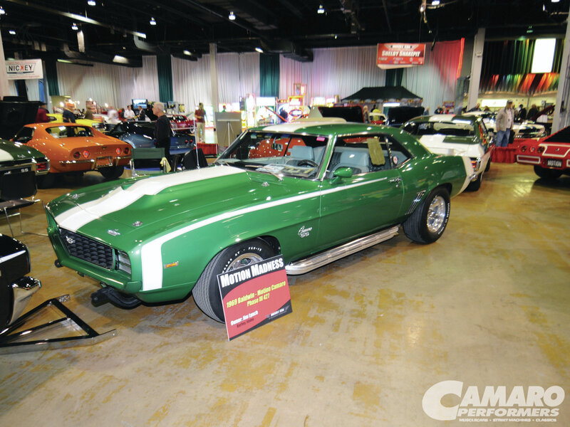 Green Camaro Car — Showroom