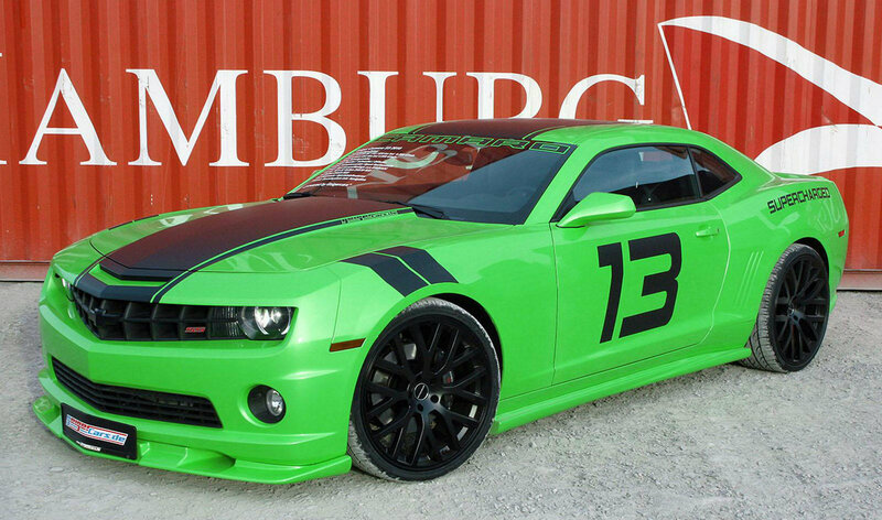 Green Camaro Car — Sporty