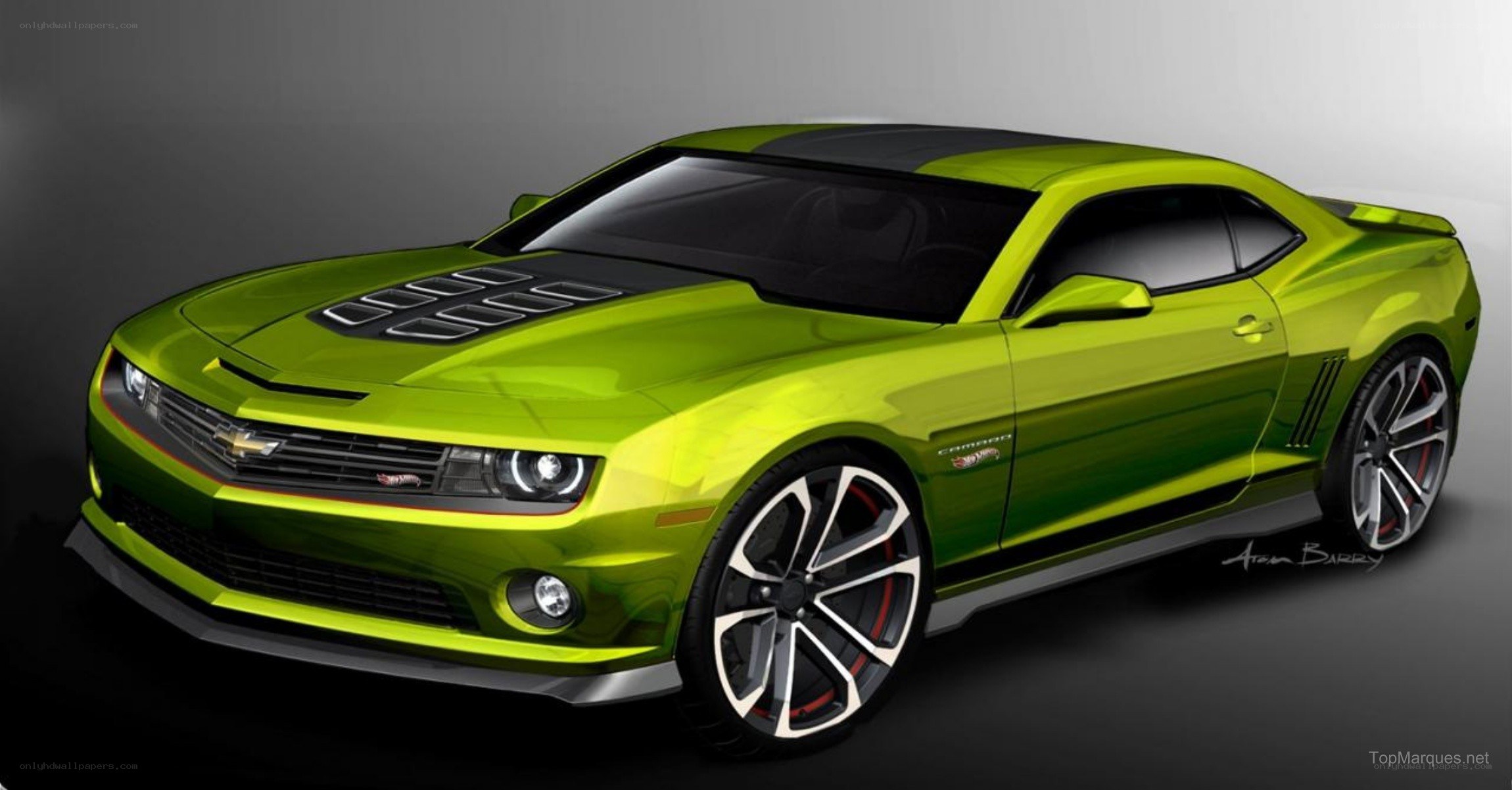 Green Camaro concept car