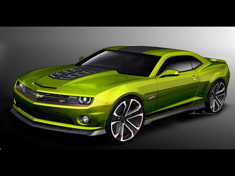 Green Camaro Concept Car — Lime Green