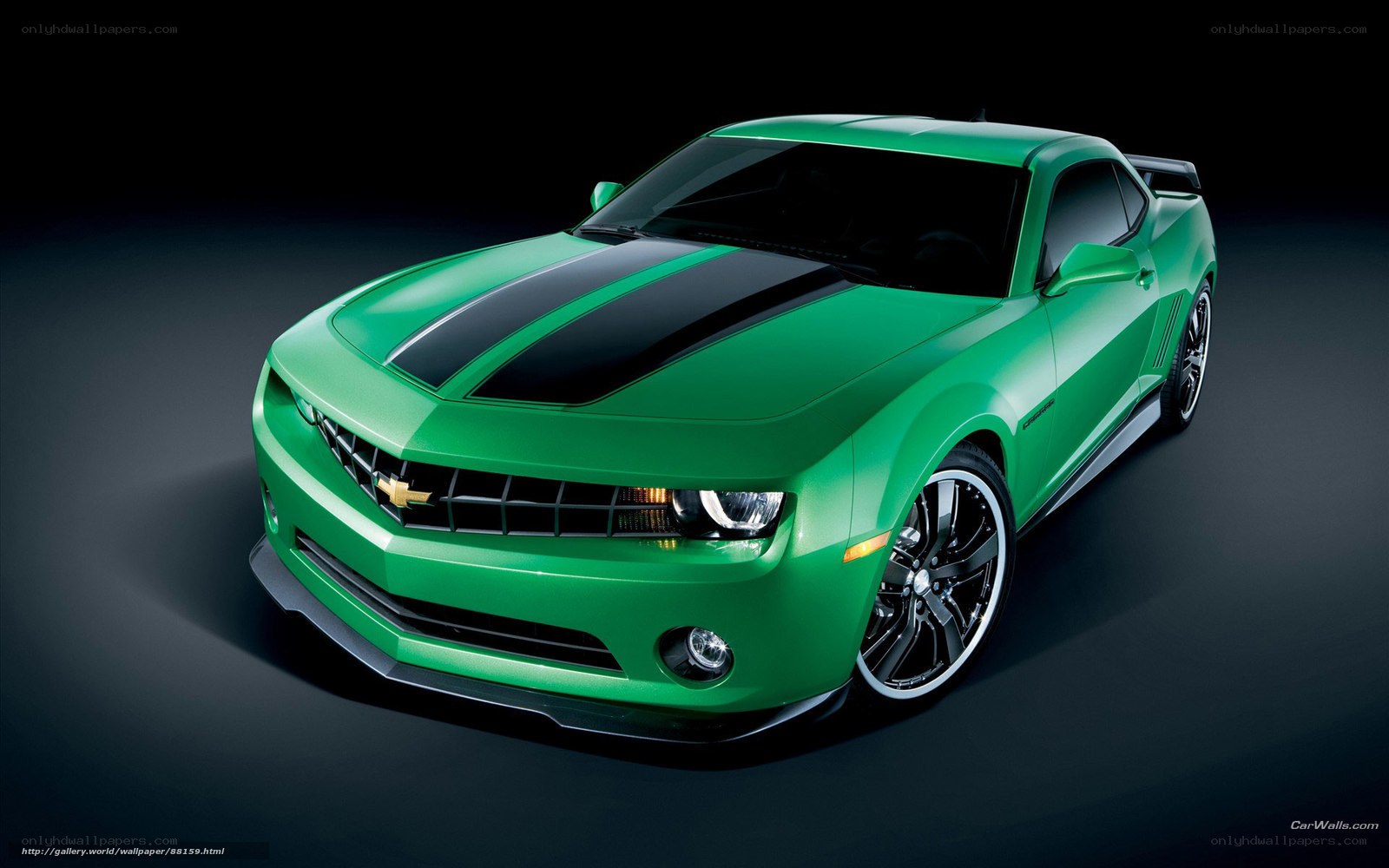 green camaro with black stripes