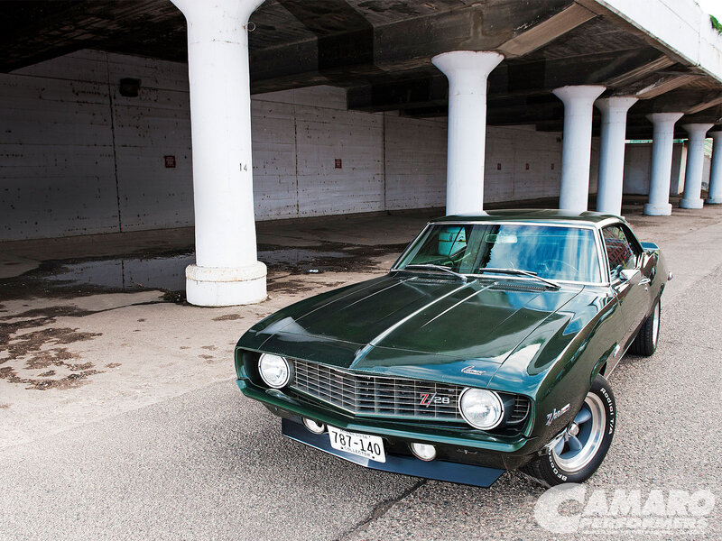 Green Camaro Z28 — Dramatic