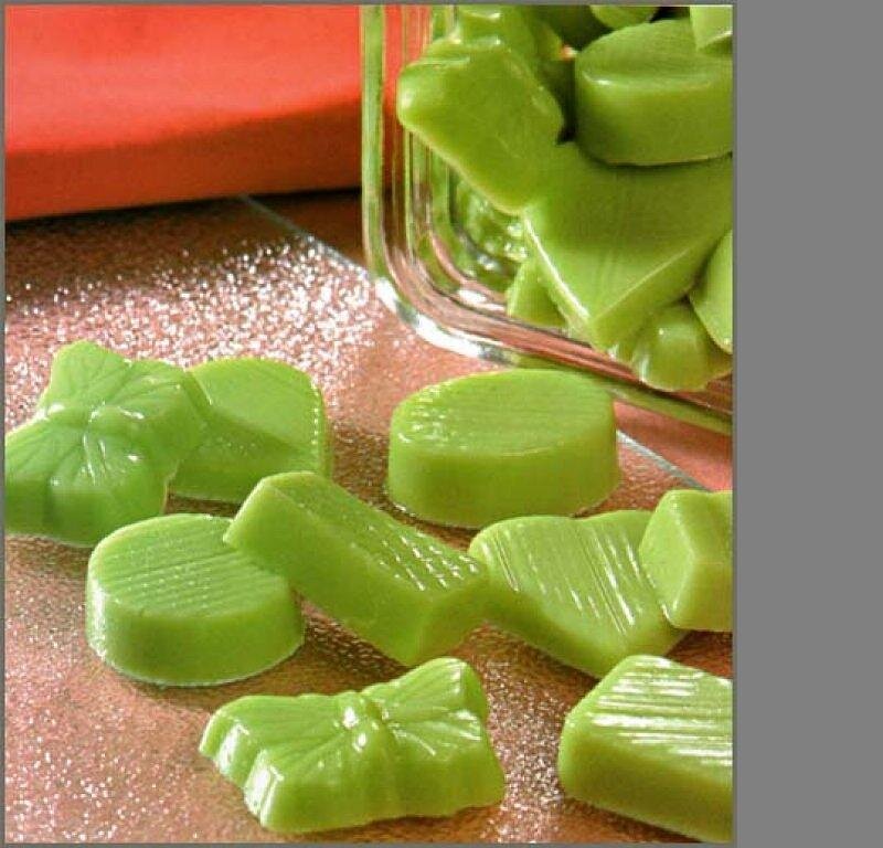 Green Candies on Table