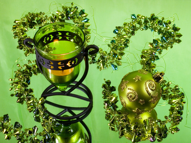 Green Candle Holder and Ornament