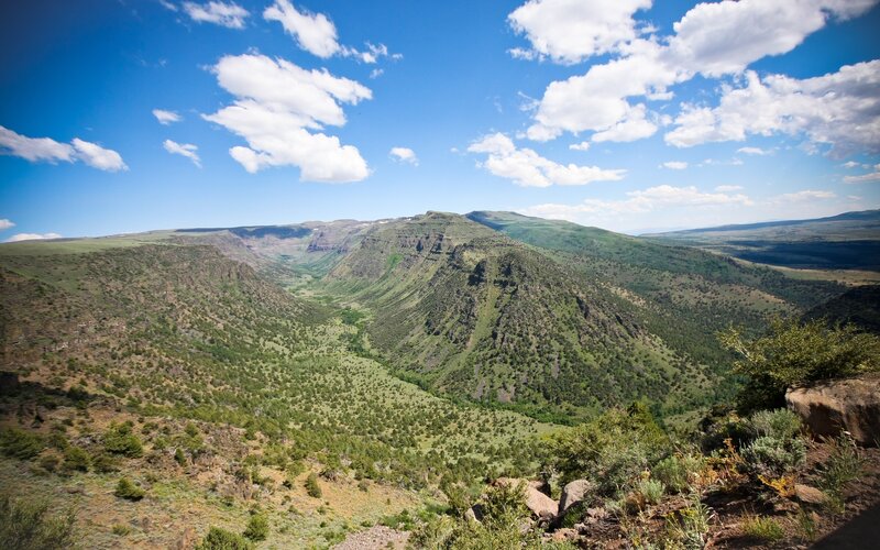 Green Canyon Landscape — Blue