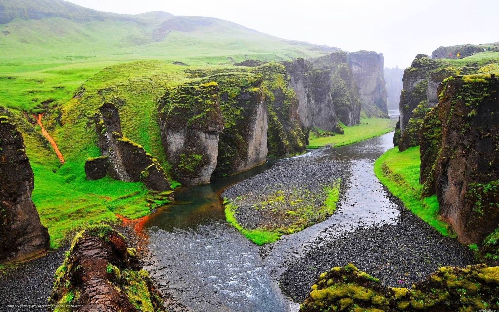 green canyon with river